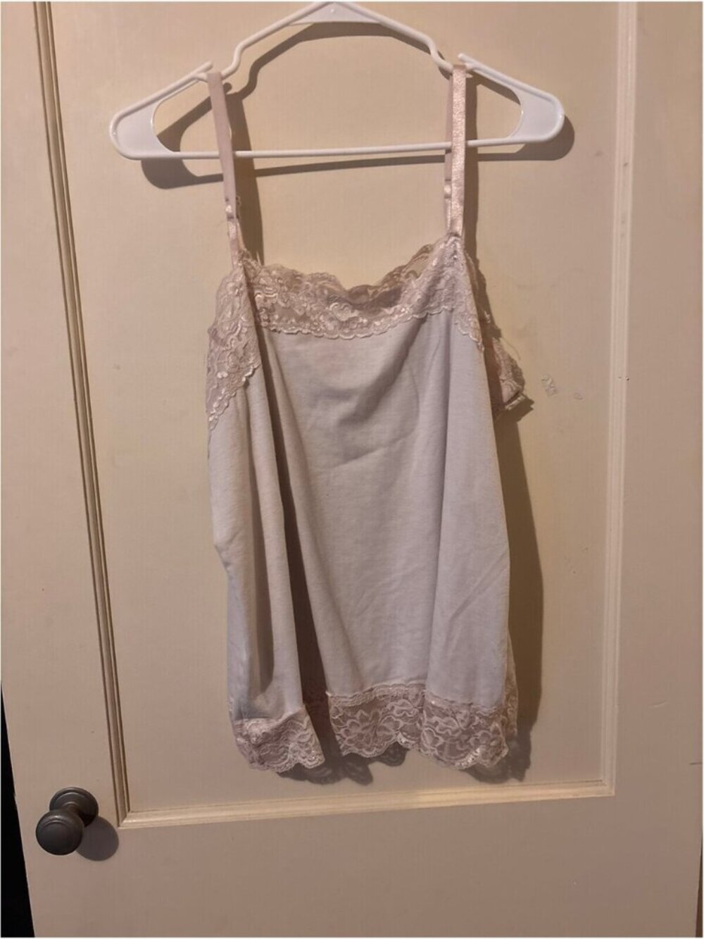 Cato Woman White Lace Trim Camisole Top Size 19/16W